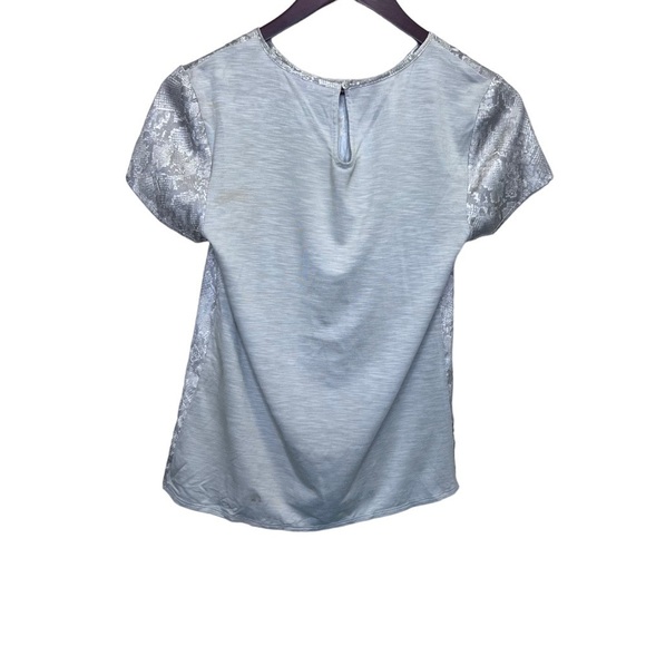 Anthropologie Dolan Grey Snakeskin Blouse Size XS - Picture 5 of 12
